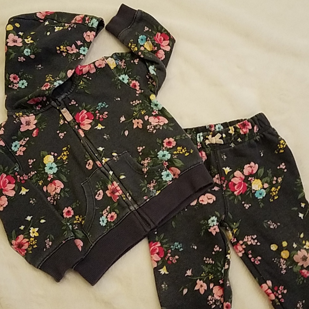 Floral grey jumpsuit